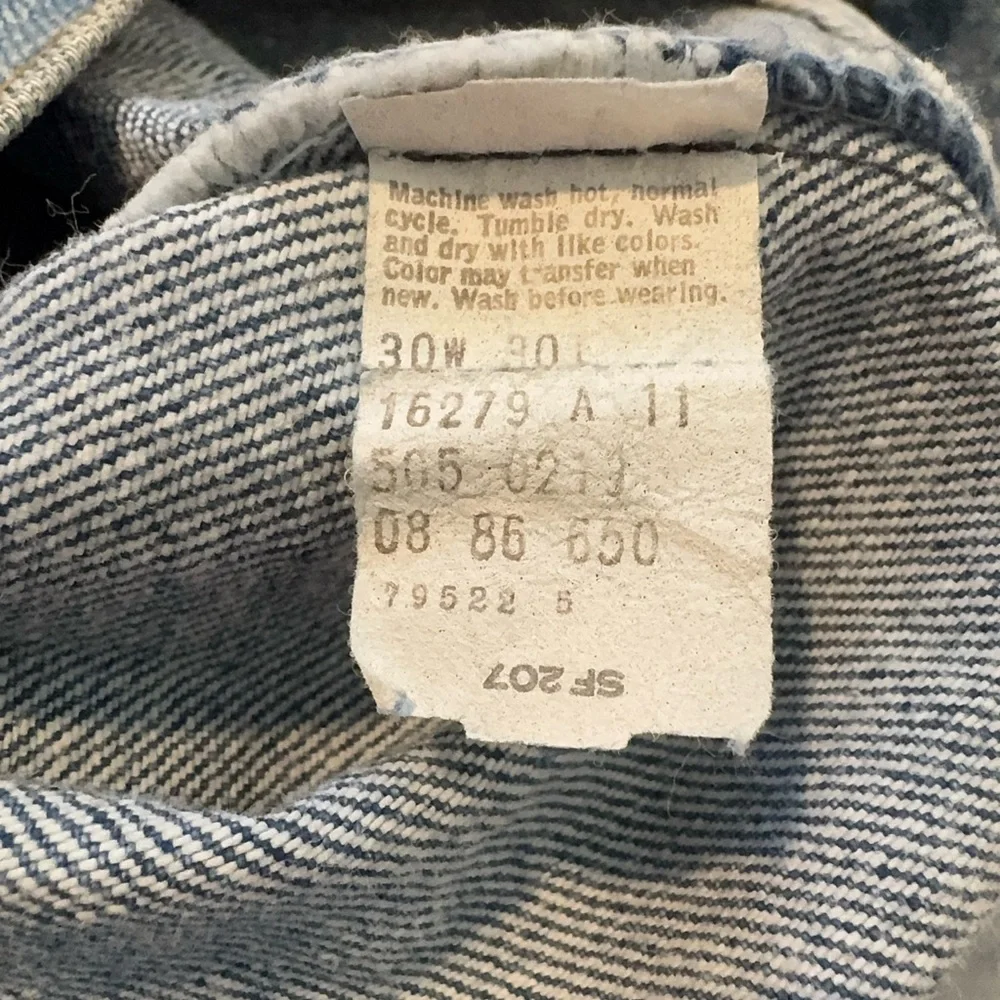 VINTAGE 1986 505 Men’s Levi’s Jeans